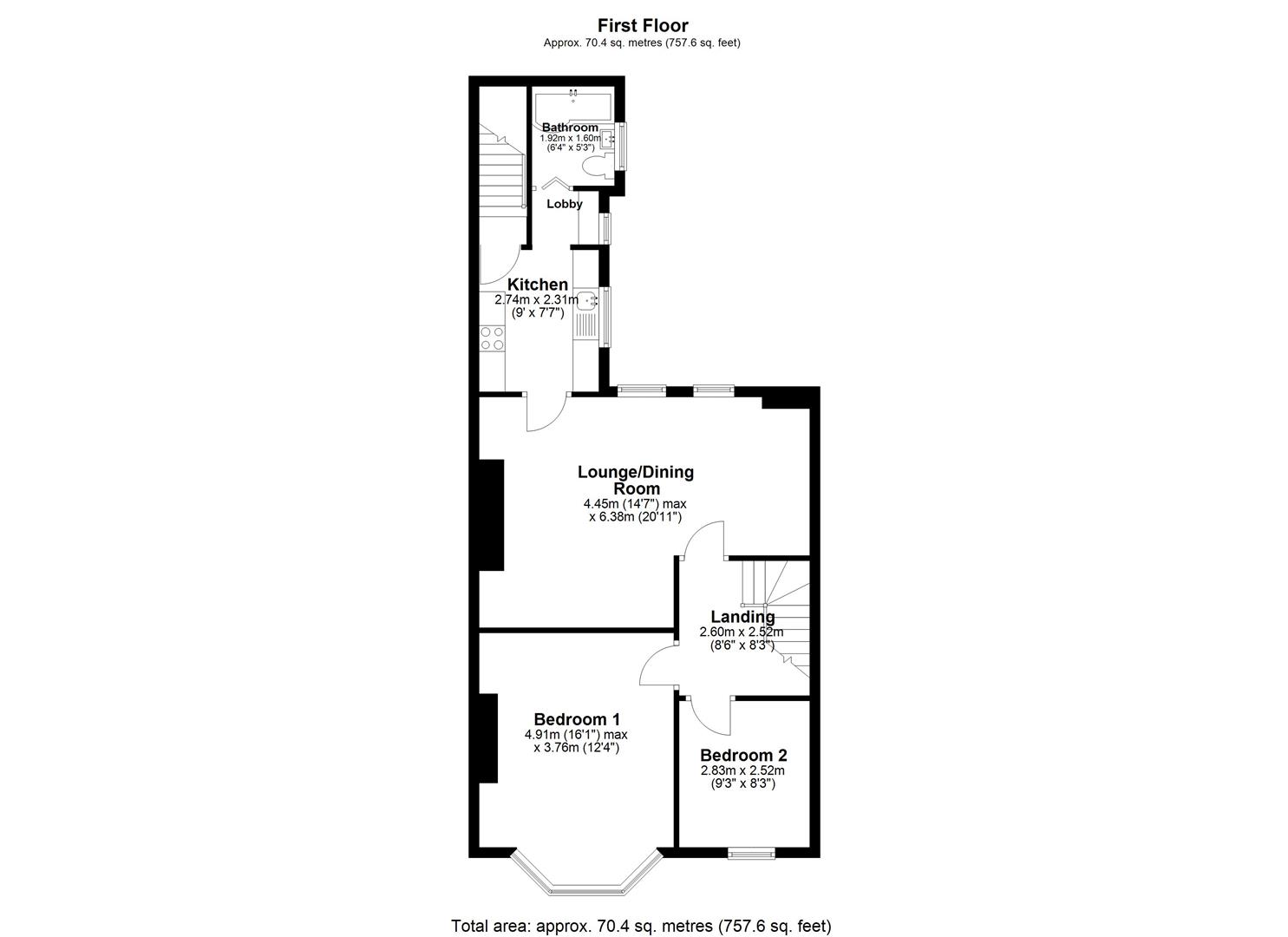 Floorplan.Bamborough Terrace, North Shields